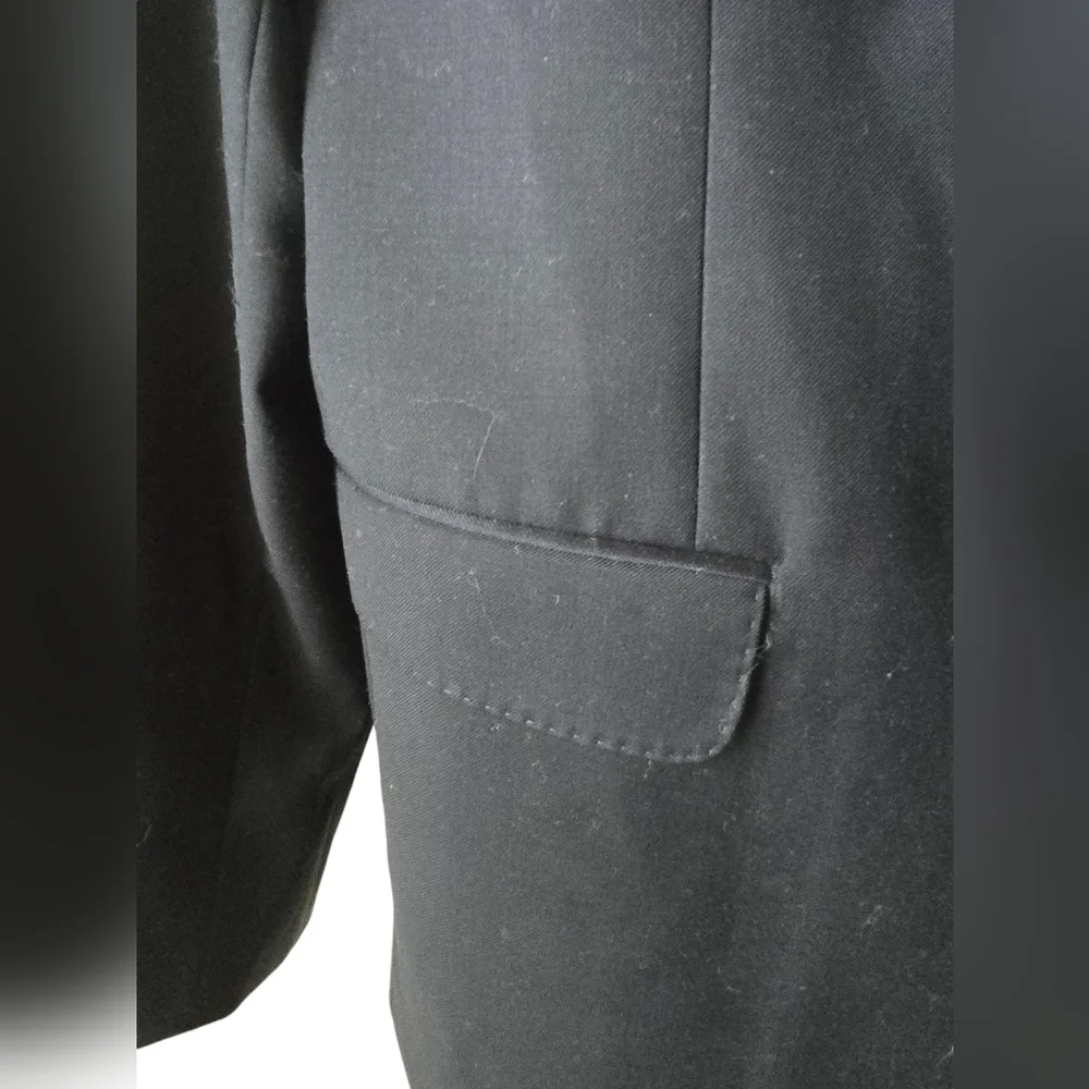 Lauren Ralph Lauren 'Black Label' SLIM FIT Blazer Jacket Mens 41R Navy Blue Wool